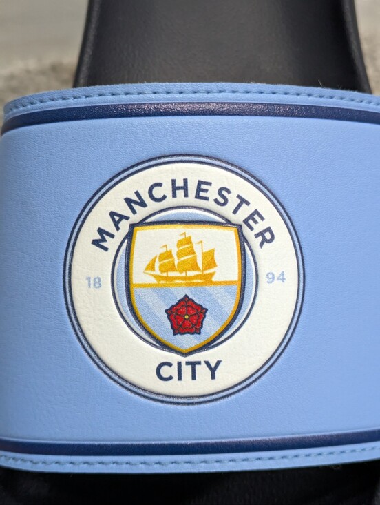 Puma 2022 Leadcat 2.0 Slide Sandals Manchester City Mens Sz 9 Blue Black Footbal main image 4